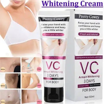 

50g VC Underarm Whitening Cream Brighten Bikini Legs Knees Body Creams Moisturizing Essence Cream Cosmetics Skin Care