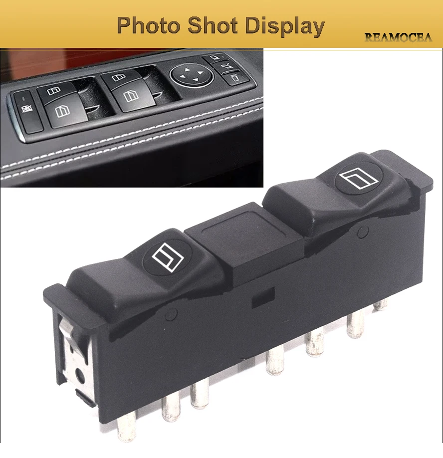 Reamocea 1Pair 0008208210 0008208110 Door Electric Power Window Switch fit for Mercedes Benz W201 W123 W126 C126 (12)