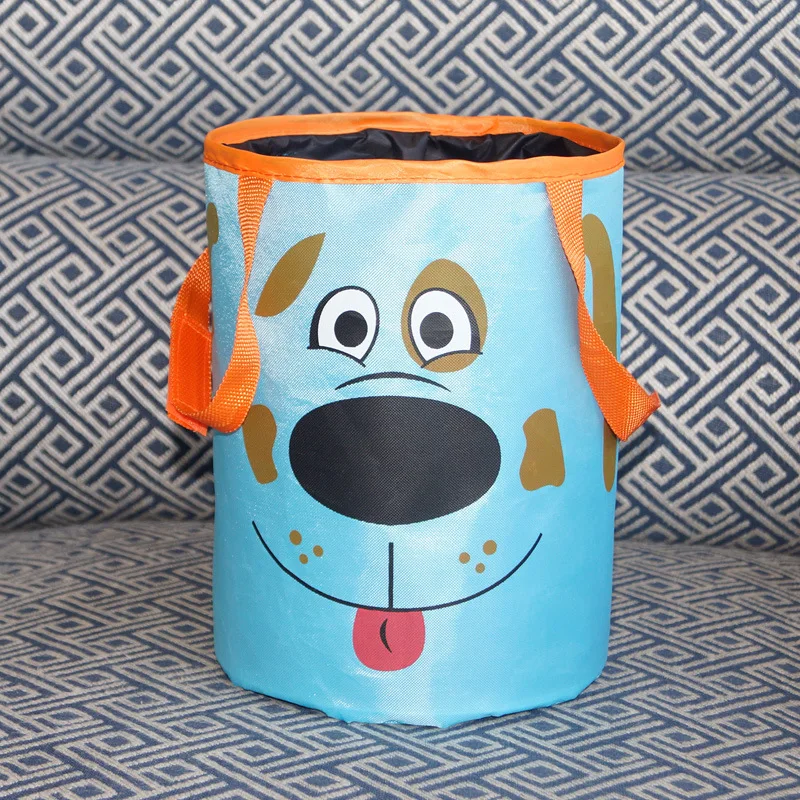 Foldable Car Garbage Bag Trash Can Organizer Storage Box Seat Back Hanging Bag - Цвет: dog