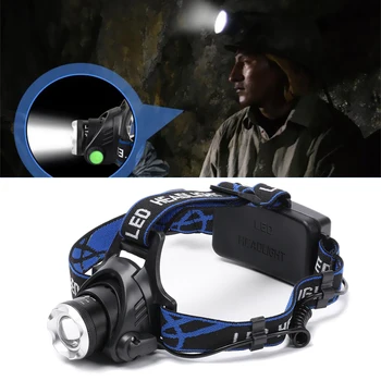 

LED Strong Light Head Lamp Telescopic Zoom Charging Long-Range Shooting Lamp T6 Fishing Head Lamp Night Outdoor Camping Light