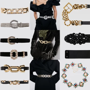 

ZA New Belt Fashion Accessories For Women Party Metal Buckle Belt Wedding Jewelry Girl Birthday Gift Hot Sale Wholesale