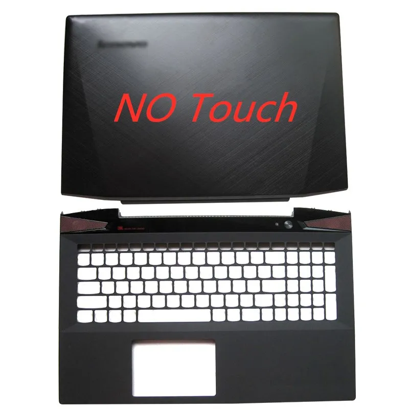 NO Touch AC ЖК-задняя крышка для ноутбука/передняя рамка/петли/Упор для рук/нижний чехол для lenovo Y50 Y50-70 Non Touch AM14R000400 с сенсорным AM14R000300 - Цвет: NO Touch AC