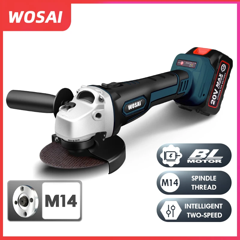 Беспроводная угловая шлифовальная машина WOSAI M14, 20 в, литий ионный шлифовальный станок для резки, электрический угловой шлифовальный станок, бесщеточный электроинструмент|Полировщики|   | АлиЭкспресс