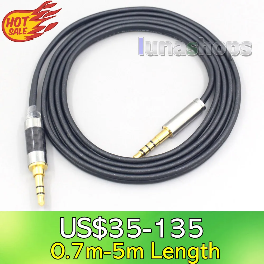 

LN007125 4.4mm XLR Black 99% Pure PCOCC Earphone Cable For Plantronics BackBeat Sense 505 Oppo PM-3