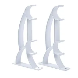 Curtain Rod Bracket Adjustable Black Silver Heavy Duty Curtain Bracket Holder Heavy Duty Window-dressing Hardware Base Rod