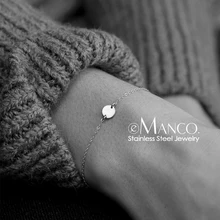 Женский браслет eManco 316L из нержавеющей стали с гравировкой и буквенным узором, очаровательные браслеты для женщин, браслет «Лучший Друг»