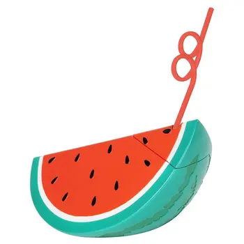 

New Exotic Children's Watermelon Sippy Cups Cute Pineapple Beach Hand Cup Portable Large Capacity Plastic Water Bottle