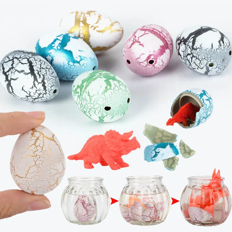 

10pcs Novelty Gag Toys Children Toys Cute Magic Hatching Growing Animal Dinosaur Eggs for Kids Educational Creative Toys Gifts