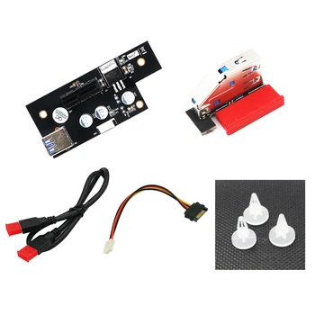 

QINDIAN Add On Cards PCIE X1 Extender PCIE Riser USB 3.0 PCI-E Riser PCI Express Riser Card Cable for Network Card Graphics Card