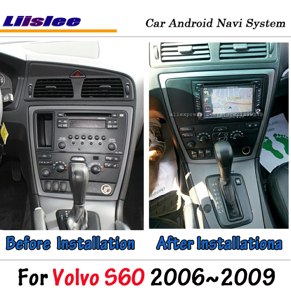 Liislee для VOLVO S60 2006~ 2009 автомобиля Радио стерео проигрыватель компакт-дисков DVD плеер и gps навигации/Системы/двойной Din аудио Установка набор