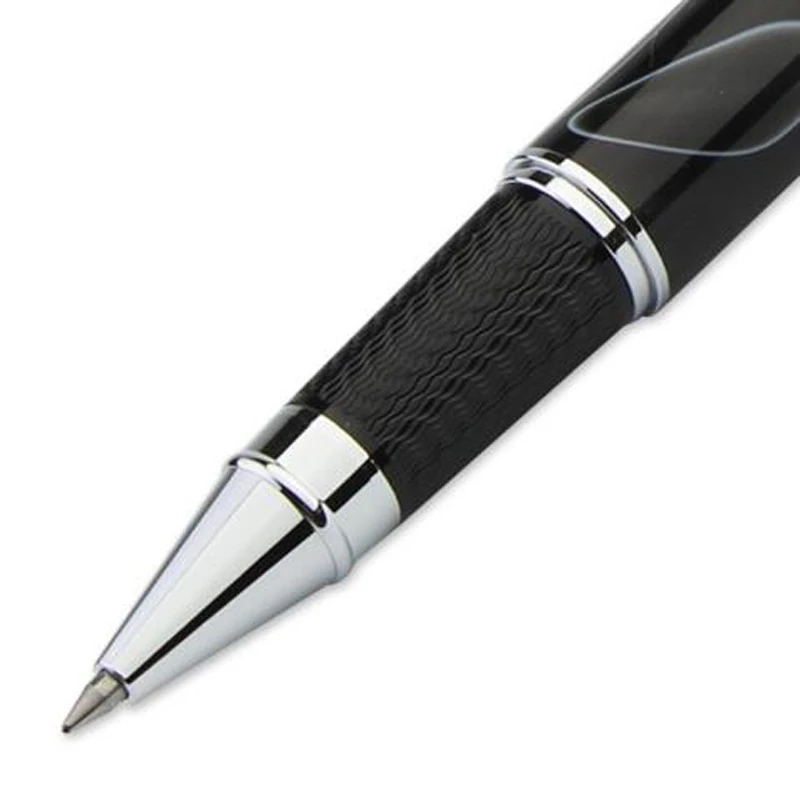 Ferramenta de Escrita Picasso Pimio Mármore Preto Celulóide Barril Rolo Bola Caneta Recarregável Profissional Escritório Papelaria Novo 915 9 Picasso 915 pimio mármore preto celulóide barril
