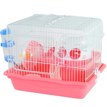 

5%Crystal 3-storey Castle Accessories To Transport Practical Travel Hamster Cag Pet Guinea Pig Hamster Cage