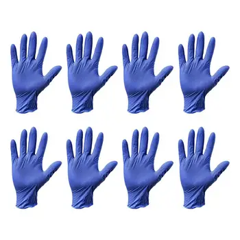 

20Pcs Professional Disposable Nitrile Gloves Resistant Gloves Level 5 Hands Protection Cover Kitchen Gloves Size S(Blue)