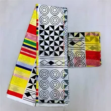 Африканская восковая лента, Шелковый воск, Анкара,, атласная ткань, 4 Ярда, audel/modell, хлопковая ткань для платья+ 2 ярда, шифон, TJ102501
