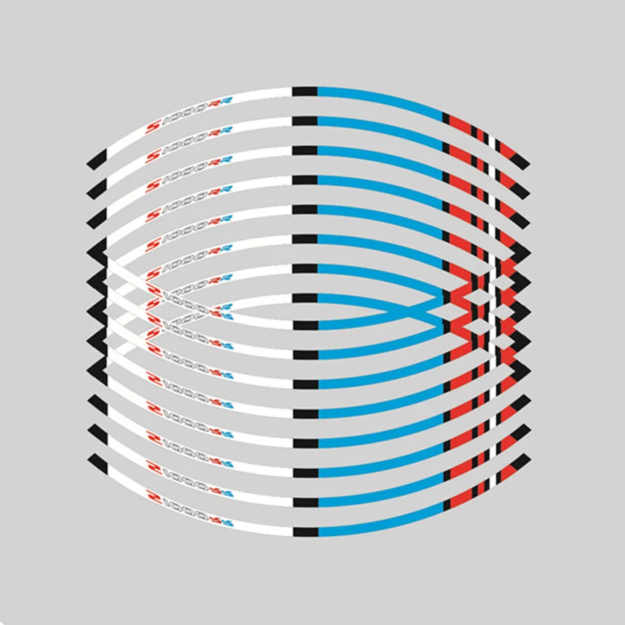 Новая горячая продажа мотоциклетная рамка для колес Светоотражающая наклейка