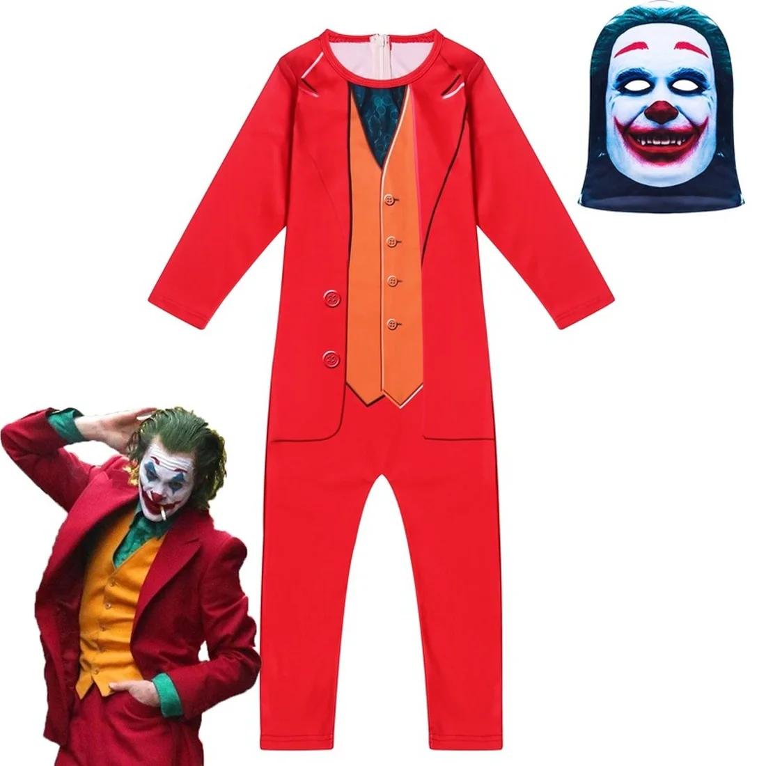 Halloween Costume for Kids Cosplay Joker Children Simulation Modeling Clothing Jumpsuits Thanksgiving Outfits 62958 |