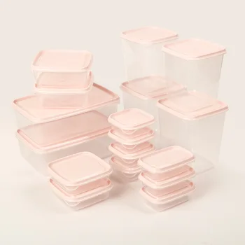 

17pc/set Food Storage Meal Prep Containers with Lids Food Containers Bento Lunch Box Microwavable Freezer and Dishwasher Safe