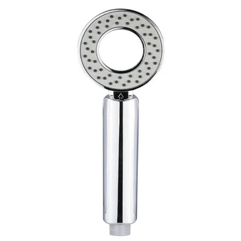 

ABS Shower Head Water Saving Bathroom Adjustable Spa Booster High Pressure Sprayer Double-sided Handheld