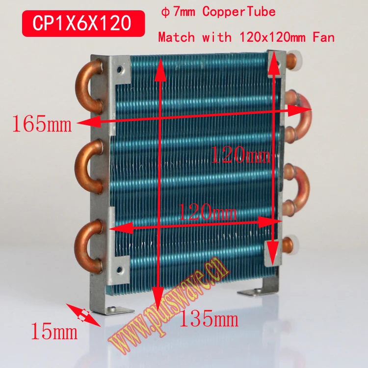 Cp1x6x120 Purswave Mini Condenser Water Cooling Radiator Evaporator