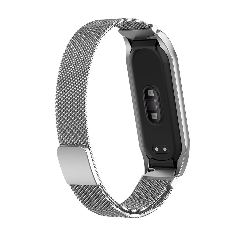 Mi lanese магнитный ремешок на запястье mi Band 4 металлический браслет для Xiaomi mi Band 4 часы умный Браслет ремешок из нержавеющей стали