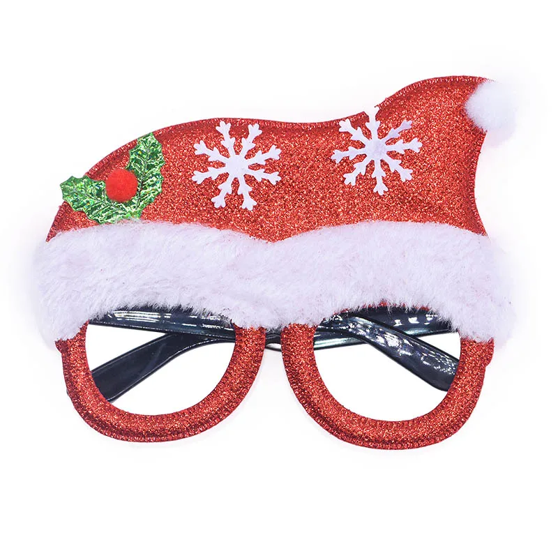 Рождественские украшения с Рождеством Санта Клаус Снеговик рамка очки Детская игрушка украшения для рождественской вечеринки новогодний декор - Цвет: B03