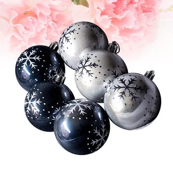 

16 Pcs 8CM Christmas Balls PVC Painted Christmas Tree Decor Hanging Pendant Party Ornament for Office Home Shop