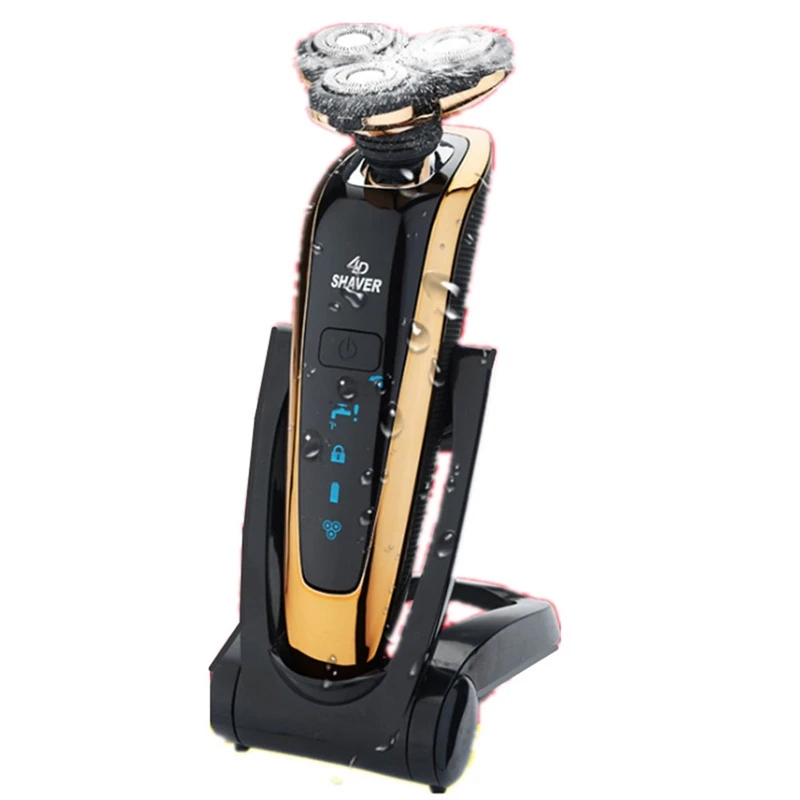 

Electric Shaver Razor for Men Rechargeable Waterproof Rotary for Shaving with Nose Trimmer Sideburns Trimmer Face Cleaning Brush