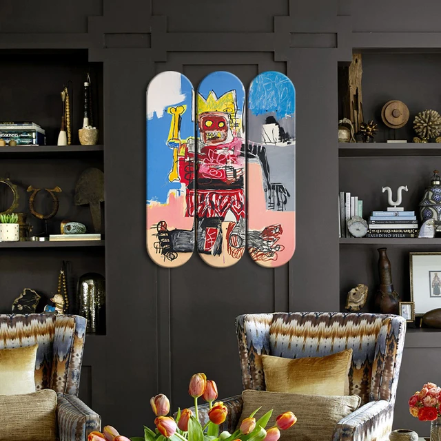 Toy Figure Skateboard Wall Art CC Black SUP Red Skate Deck Mural Wall  Hanging Decorative Board for Bar Pub Club Man Cave Decor - AliExpress