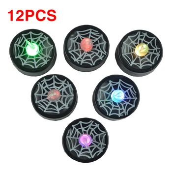 

12pcs/set Halloween Pumpkin Festival Atmosphere Holiday Lighting Led Flameless Candle Flickering Ornaments Home Decor Tea Light