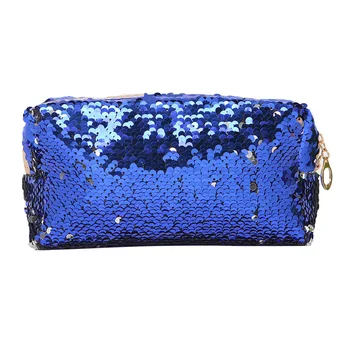 

Women Makeup Bag Sequins Zipper Brush Organizer Travel Portable Toiletry Cosmetic Bags UND Sale