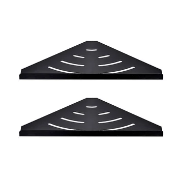 

Quick Draining Shampoo Corner Shelf Aluminum Shower Organizer Toilet Rustproof Storage Rack Durable Wall Mounted Home Bathroom