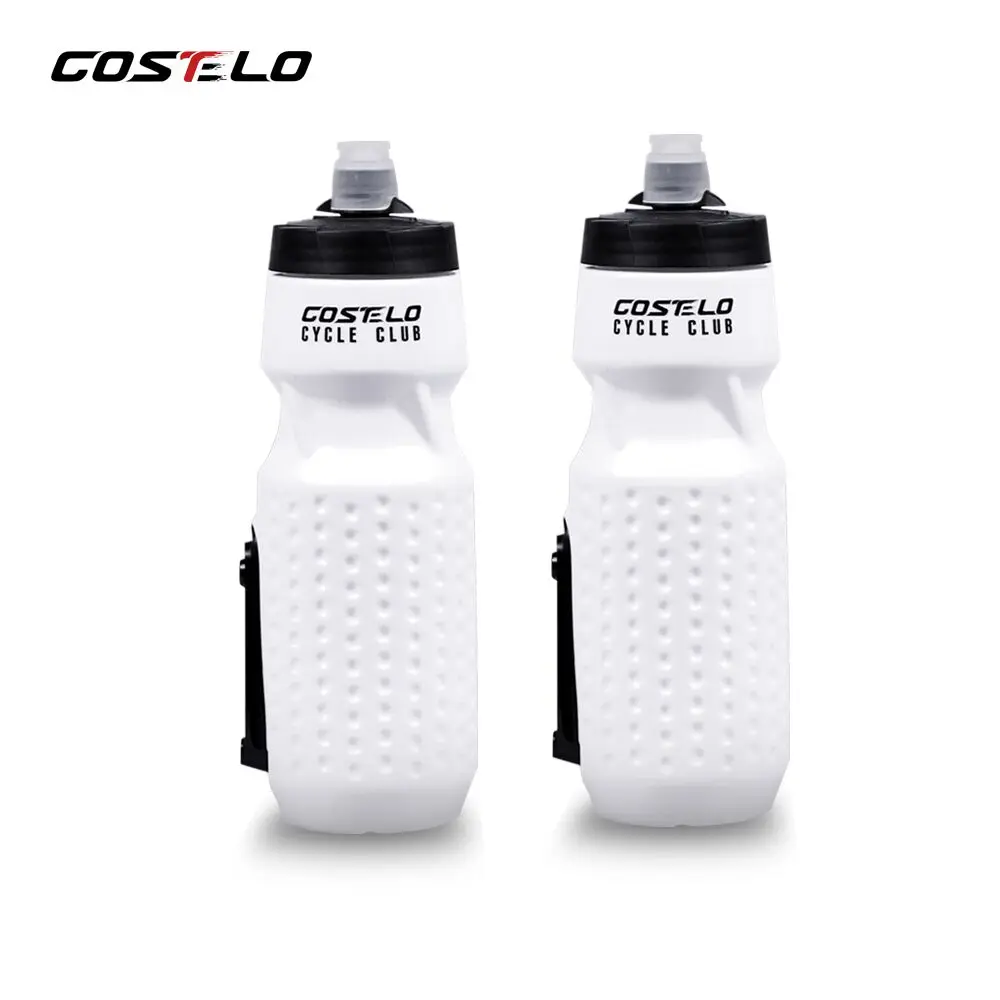 Инновация Costelo, магнитное крепление для бутылки, велосипедные бутылки для воды, Спортивная бутылка для воды, 710 мл, фляжка для прессования - Цвет: White 2 pcs