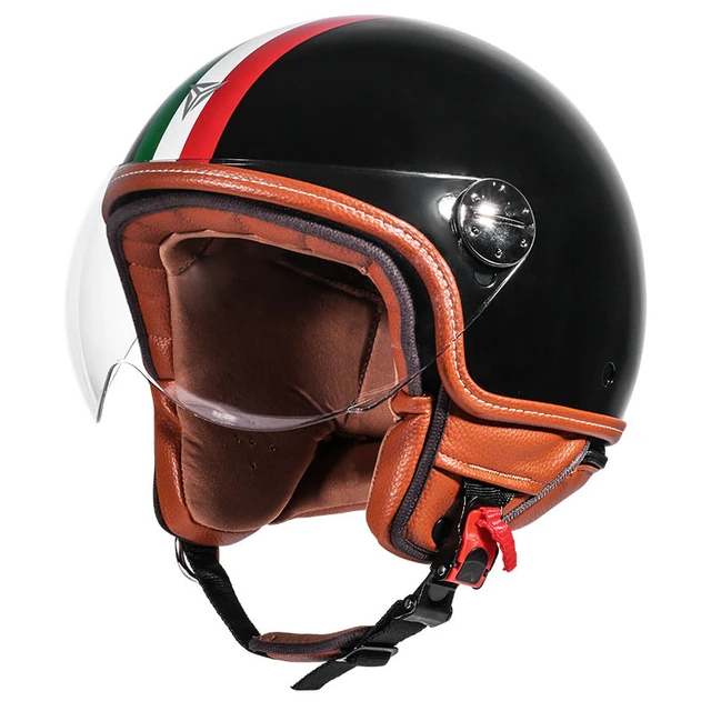 NEW Retro Helmet Motorcycle Open Face Helmet Leather Scooter Helmets 3/4  Chopper Casco Moto Vintage Motorcycle Helmets - AliExpress