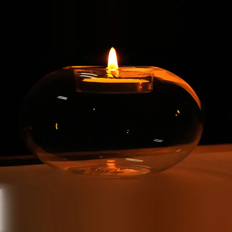 Стеклянный круглый подвесной держатель свечи подсвечник вечерние домашний декор Romanti