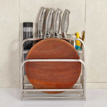 

Kitchen Storage Holder Floor Type Kitchen Shelf Rack Pot Lid Cutting Board Holder Knife Tableware Organizer