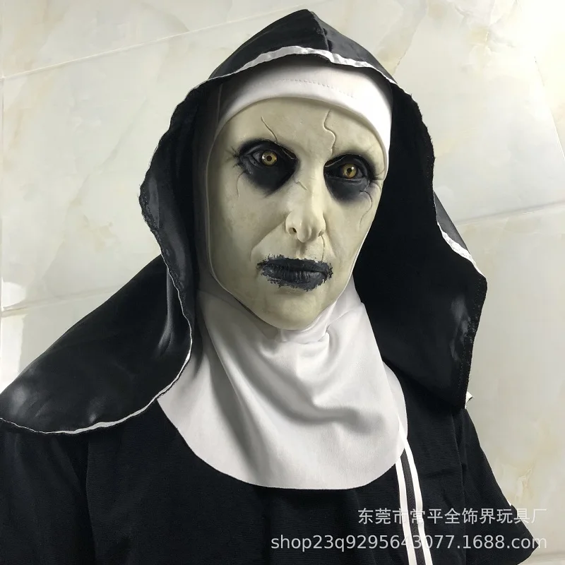 Маскарадные взрывы evocation 2 nun маска Хэллоуин страшная пугающая кучка женских гримаков голова трюк вечерние принадлежности