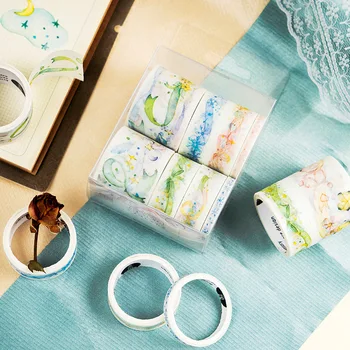 

8 pcs/pack Kawaii Ribbon Bullet Journal Washi Tape Cute Adhesive Tape DIY Scrapbooking Stickers Stationery Label Masking tapes