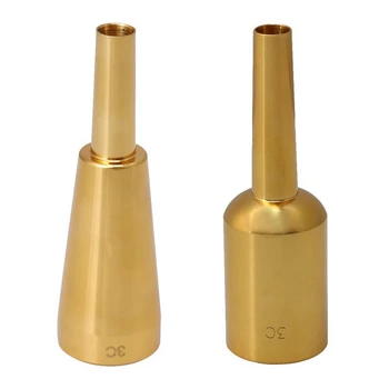 

3C Trumpet Mouthpiece Gold Meg Metal Trumpet & 3C Size Gold Trumpet Mouthpiece Brass Trumpet