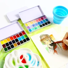 Rubens одноцветная Акварельная многослойная пигментная упаковка, пигмент, набор конфетных цветов, 24 цвета, 1 мл, маленькая железная коробка, пробные товары для рукоделия