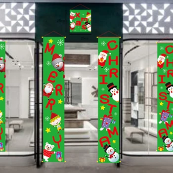 

new Merry Christmas Porch Sign Decorative Door Banner Christmas Decorations for Home Hanging Christmas Ornaments