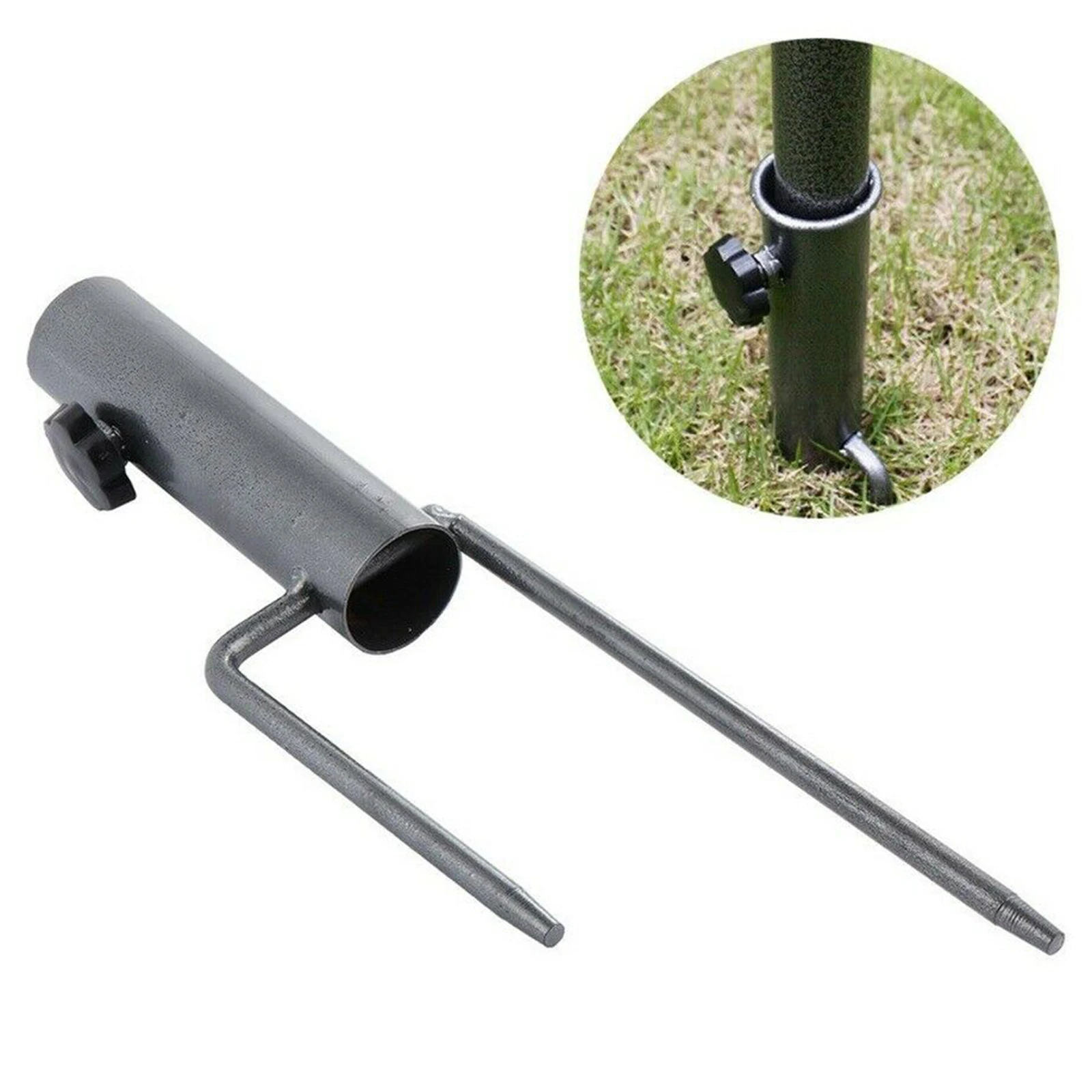 Garden Patio Umbrella Stand Parasol Anchor Beach Umbrella Holder Sand Screw Stand Fishing Rods Outdoor Rain Gear Tool