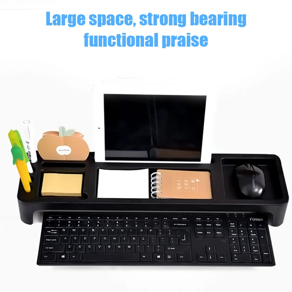 Plastic Office Storage Rack Desktop Organizer Keyboard Drawer Rack Table Stationery Holder Desk Org