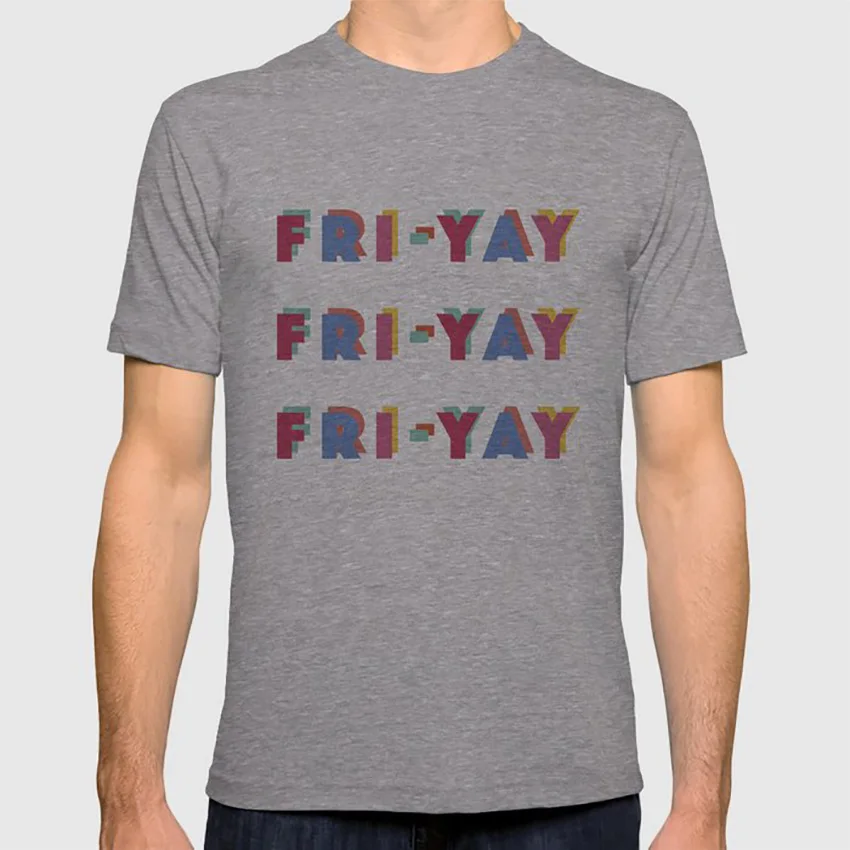 FRIYAY/футболка; пятница; вечерние; выходные; tgif; Разноцветные