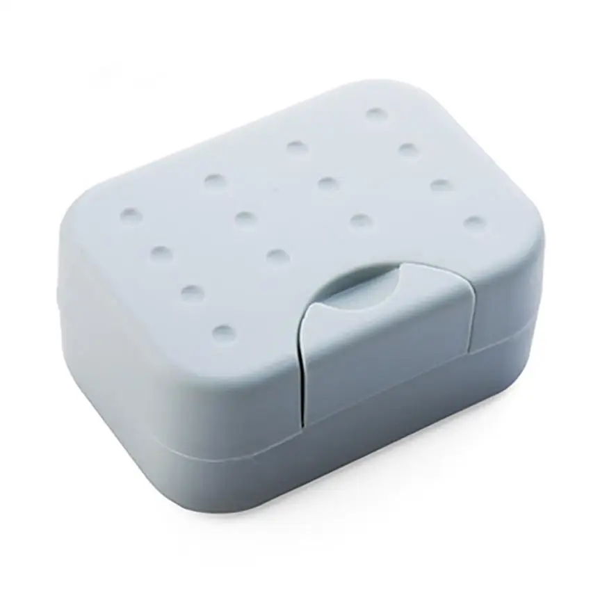 Прямоугольная крышка мыльница коробка Ванная Кухня Мыло RacksTravel портативные держатели для мыла - Цвет: box01