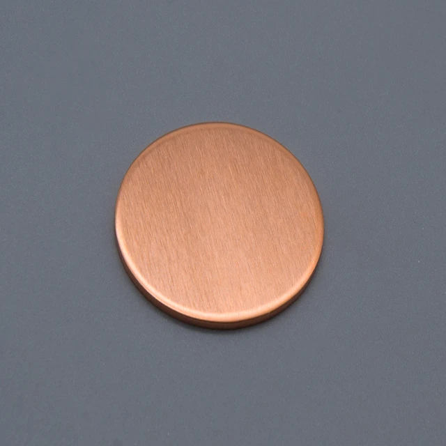 100Pcs Brass Stamping Blank Tag Charms 12mm Flat Round Metal Stamps Tags  Red Copper Blanks Pendants for Bracelet Necklace Jewelry DIY Craft  MakingHole:4mm 