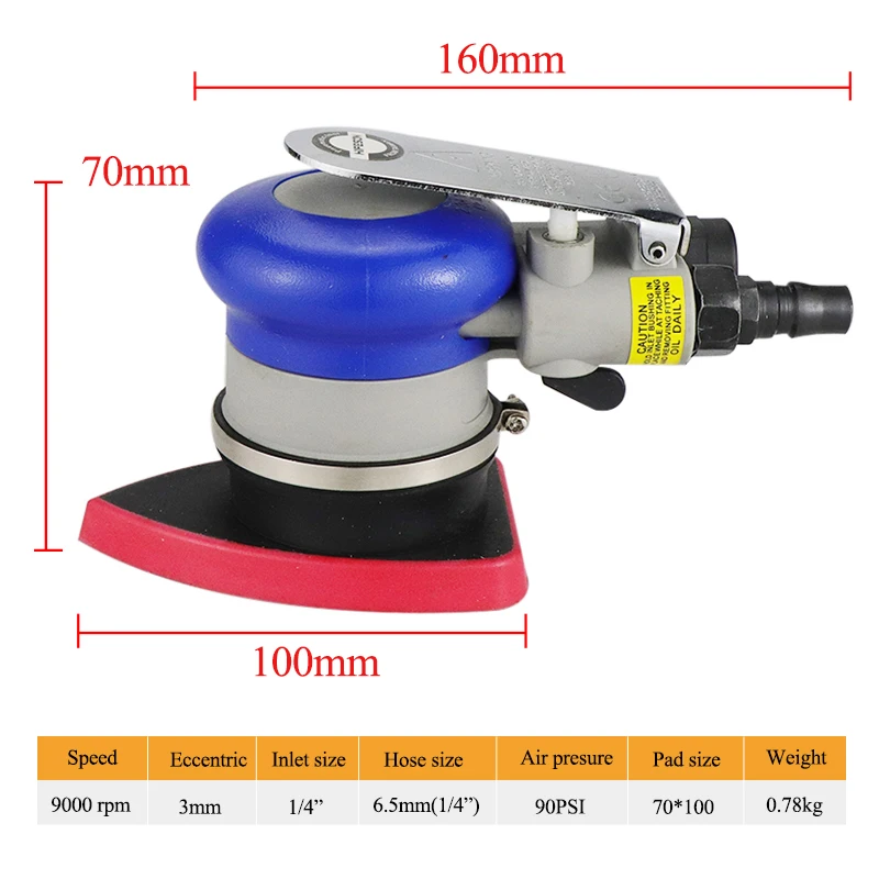 Polishing machine pneumatic tools triangle specifications 70 * 100 mm interior car seat wood sandpaper machine polishing