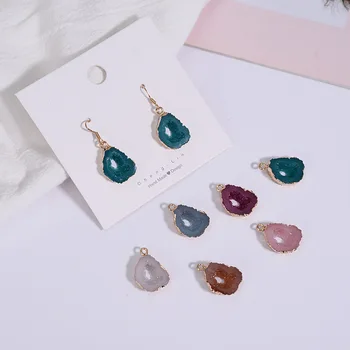 

10pc hollow geometry shape color handmade DIY pendant Earring Ear Stud Ear Hoop Necklace Bracelet Jewelry materials Accessories