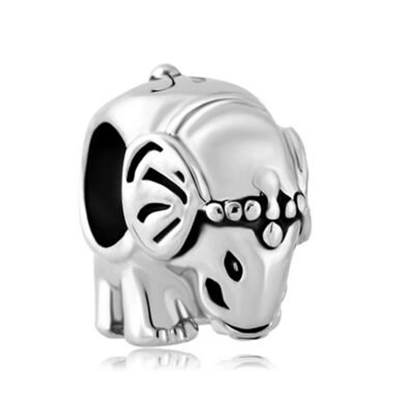 para pulsera Pandora, Charms de elefante, Tailandia, Animal, amuletos de la suerte, cuentas niño para la fabricación de -