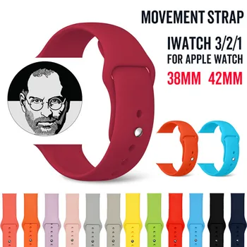 

Bright Color Single buckle Plain Silicone watchband for Apple i-Watch 38/40/42/44mm Wrist Strap bands 1/2/3/4 Smartwatch band