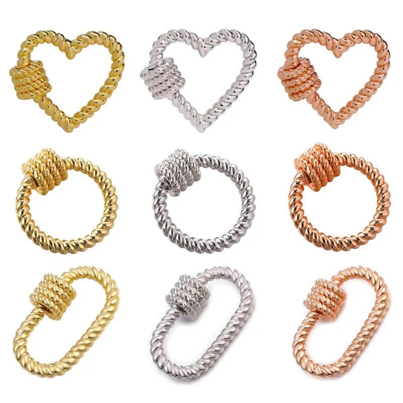 

Juya DIY Fastener Spiral Locks Decorative Connector Screw Bolt Clasps Accessories For Handmade Mesh Chain Pendant Jewelry Making